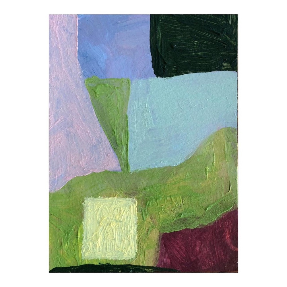 original abstract artwork - mixed media on paper - 5” x 7”